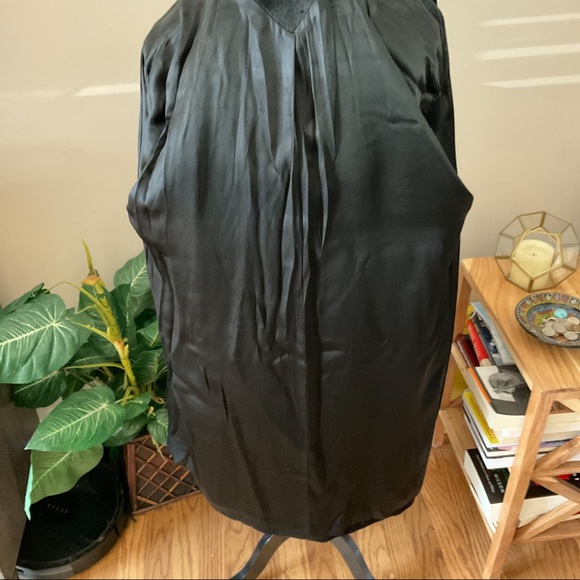 Vintage 50s FORSTMANN Wool Coat Long Black size M - Picture 7 of 11